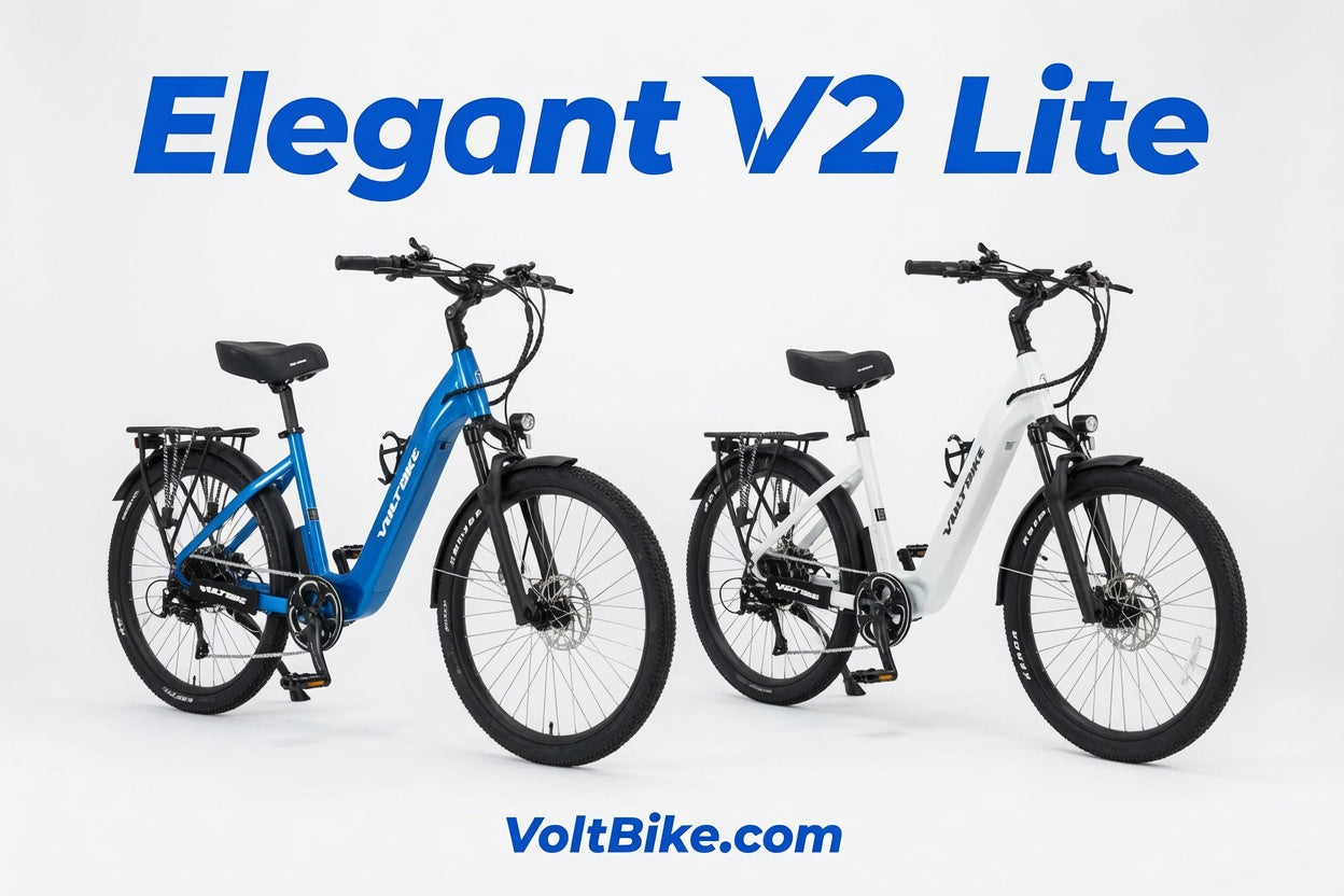 Elegant V2 Lite blue and white advertisement