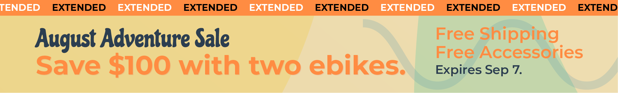 Site banner for current sale.