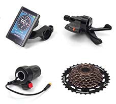 Thumbnail of various VoltBike replacement parts.