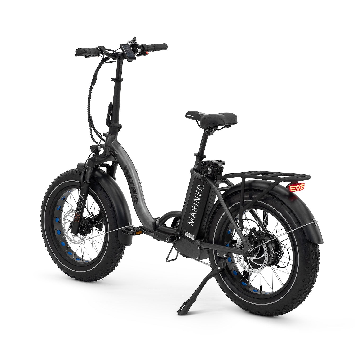 VoltBike Foldable fat tire electric bike with step thru frame