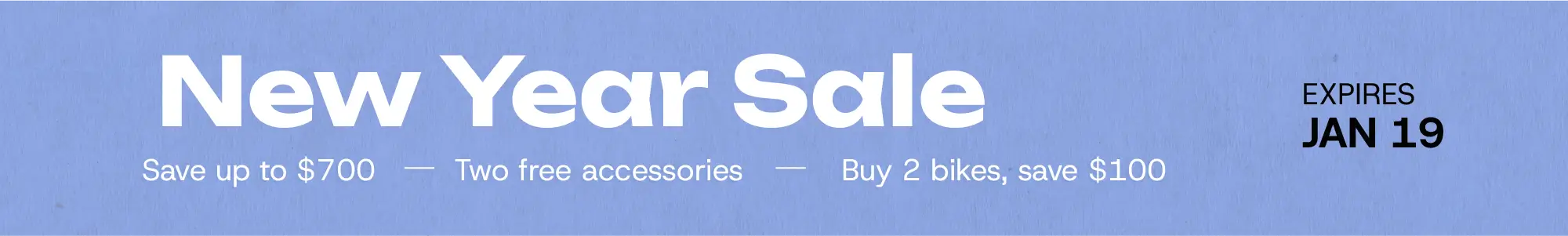 Site banner for current sale.